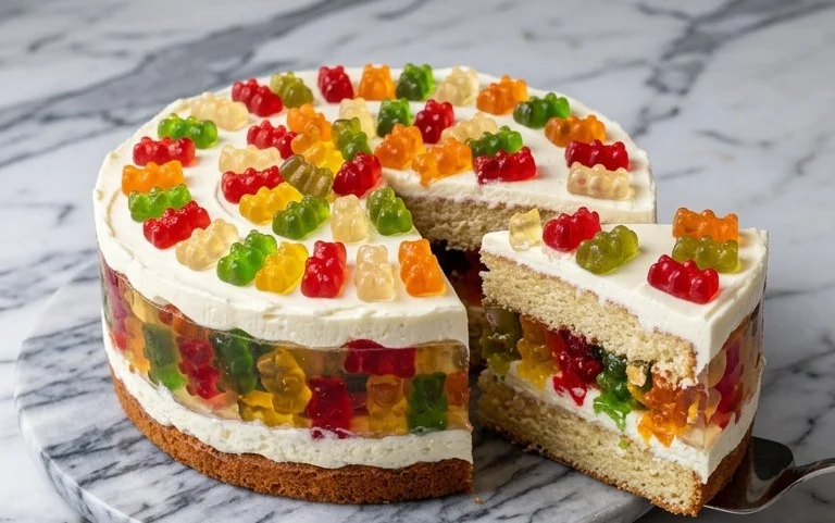 Gummibären-Torte: Saftig & bunter Genuss!
