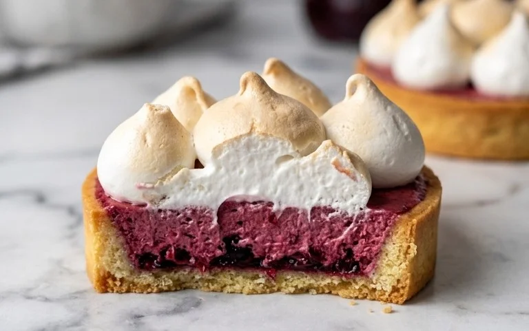 Brombeer Mousse Törtchen: Herrliches Baiser Dessert