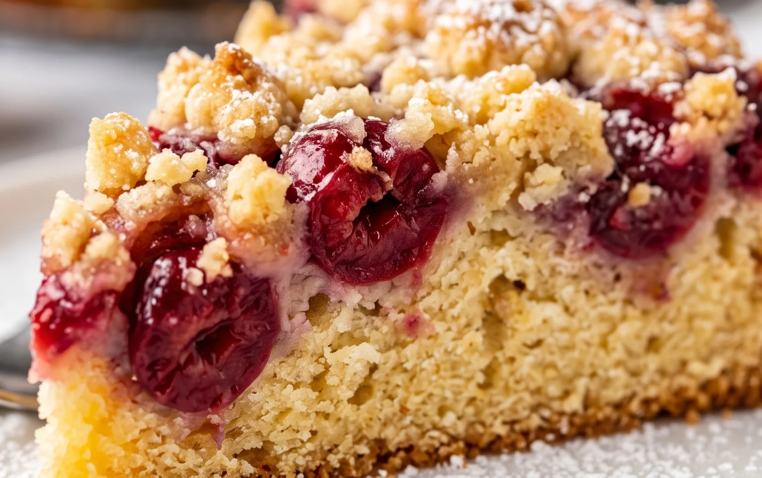 Kirsch Extract-Streusel-Kuchen